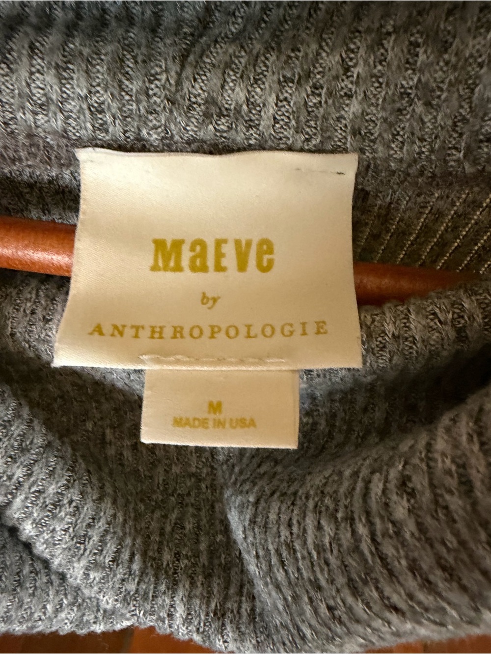 Anthropologie Gray Cowl Neck Sweater - Picture 2 of 2